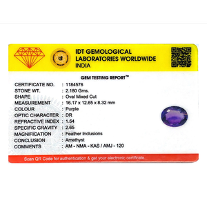 พลอยอะมีทิสต์ทรงเหลี่ยมขนาด 10.9 กะรัต คุณภาพสูง สีน้ำตาล แดง เหลือง เขียว ส้ม น้ำเงิน ชมพู ทรงทริลเลียนคัท - Product Image 4