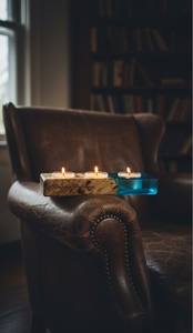 Trending Handmade Wood & Resin <b>Scented</b> Votive <b>Candle</b> Holder for Diwali Home Decoration - Product Image 5