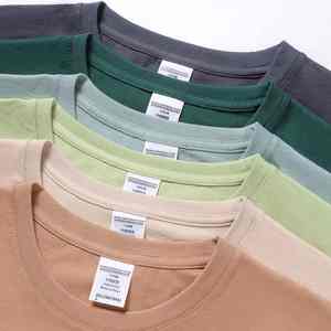 Camiseta en blanco de algodón 210 GSM 100% con logotipo personalizado de alta calidad, fabricación de ropa, camiseta lisa para hombres - Product Image 4