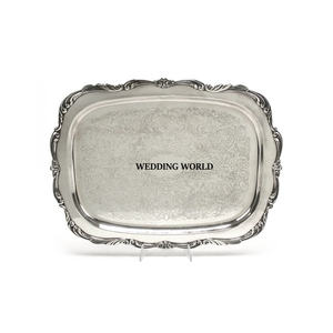 Luxury <b>Decorative</b> Stainless Steel Chocolate <b>Tray</b> Silver Plated Chocolate Platter Classic Stylish New Chocolate <b>Tray</b> - Product Image 4