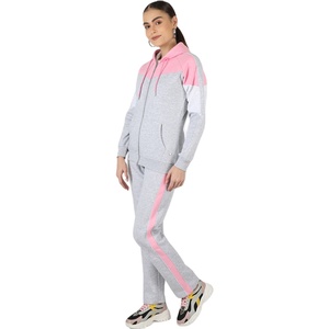 "Conjunto de chándal de mujer de alta calidad 2025, ropa de invierno de lana de algodón, traje de jogging con logotipo personalizado OEM, ropa deportiva informal al por mayor" - Product Image 3