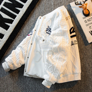 Heavy Retro American Vibe Style Chaqueta de béisbol Hombres 2023 Invierno Marca de moda Chaqueta de bombardero Ropa de invierno Chaquetas Abrigos - Product Image 4