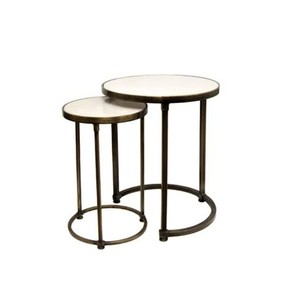 โต๊ะกาแฟเหล็กเหล็กคุณภาพสูงมาตรฐานทันสมัยโต๊ะข้างสำหรับห้องนั่งเล่นเฟอร์นิเจอร์สำนักงาน - Product Image 1