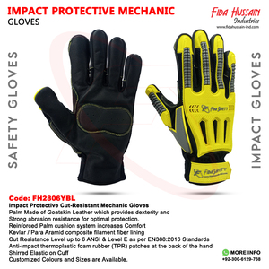 Gants de travail de Protection des mains anti-impact de mécanicien industriel robuste 2024 gants de travail de champ pétrolifère gants en cuir - Product Image 6