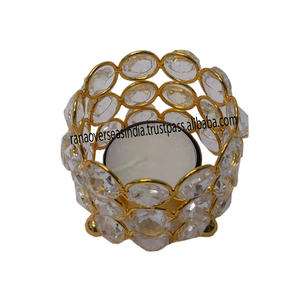 Luxury Hot <b>Sale</b> Silver Crystal Tealight Candle Holder Table Centerpieces Votive T <b>Light</b> Candle Holder - Product Image 4