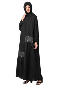 La mejor calidad diseñador mujeres Naqab manga larga Burkha estilo étnico sólido Hijab tradicional moda islámica vestidos Dubai Abaya - Product Image 2