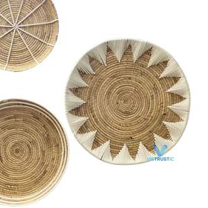 Décoration murale en style bohème Vietrustic Art, en jacinthe d'eau tissée et en coton, motif floral, pour chambre de bébé, anniversaire - Product Image 6