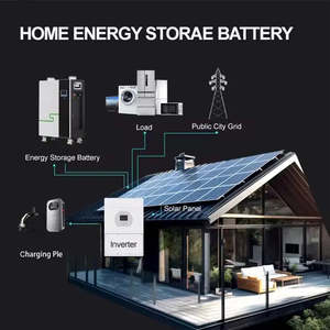 Batterie au lithium LiFePO4 de stockage solaire hors réseau de qualité murale 51,2 V 48 V 15 kWh IP65 Blanc Mon magasin - Product Image 3