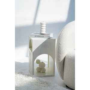 Mesa auxiliar pintada en blanco arqueado de Vilna - Product Image 1