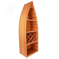 Massivholz Handgefertigtes Traditionelles Antikes Design Kanu-Weinregal Ohne Fiberglas Wohnzimmer Heimwerkstatt Hochwertig