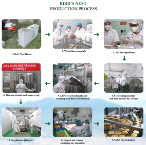 Nid d'oiseau du Vietnam prêt à être expédié, riche en protéines, nid d'oiseau raffiné 100gr, améliorant la santé et stimulant l'immunité - Product Image 4