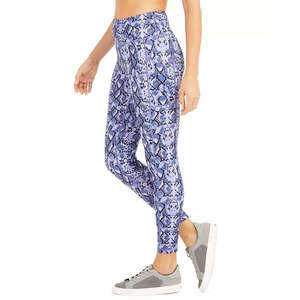 Leggings a compressione da donna Ideology a vita alta con stampa pitone, design personalizzato, pantaloni da palestra a gamba svasata, taglie dalla XS alla 3XL - Product Image 3