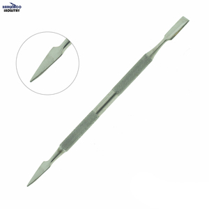 Pousse-cuticules en acier inoxydable, grattoir, dissolvant de gel pour vernis à ongles, manucure, double extrémité, réutilisable - Product Image 1
