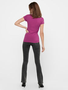 Verano nuevo coreano Formal mujer 100% algodón Jersey cuello redondo manga corta Camiseta Regular Fit - Product Image 6