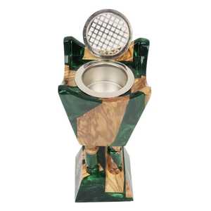 Brûleur d'encens en bois d'acacia époxy Bakhoor écologique Cadeau religieux Eid Ramadan Arabe - Product Image 5