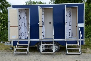 High Quality Modern Eco-Friendly Portable Toilet Trailer with 2-Station Design for Outdoor Use For Sale - Product Image 2