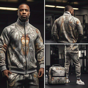 Chándal digital por sublimación OEM para hombre, ropa deportiva para correr, chaqueta con cremallera y pantalones de chándal para hombre, chándal con estampado personalizado para hombre - Product Image 5
