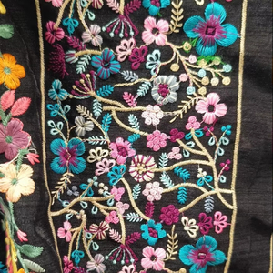 Adorno de encaje de tul bordado Floral intrincado colores vibrantes apliques elegantes para ropa de boda bolsas de decoración del hogar - Product Image 1