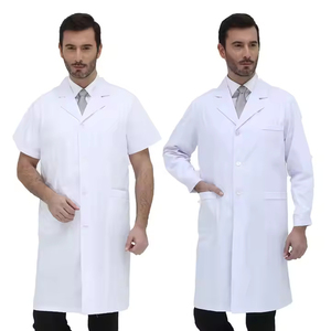 Promoción mujer hombre mujer Unisex blanco médico Hospital proveedor personalizado laboratorio bata Doctor enfermera ropa uniforme - Product Image 3