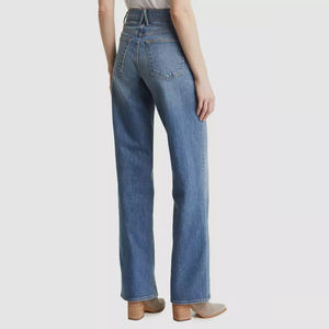 Pantalon en jean évasé taille haute ample pour femme, respirant, écologique, séchage rapide, conception OEM sur mesure, fabricant, best-seller - Product Image 6