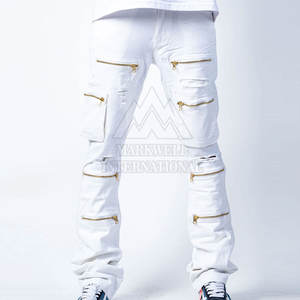 Nuevo estilo de uso al aire libre Pantalones de hombre Pantalones apilados lavados Pantalones de hombre de color sólido de la mejor calidad Pantalones apilados lavados para hombres - Product Image 1