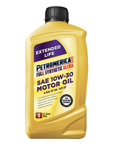Petromerica Full Synthetic Anti-Wear Automotive Lubricant <b>SAE</b> 10W-<b>30</b> 6 Pack 1 Quart - Product Image 1