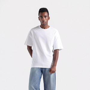 Customized <b>Men's</b> Summer T Shirt Loose Short Sleeved <b>Top</b> High Street Fashion Casual Sports Breathable Knitted <b>Top</b> Wholesale - Product Image 1