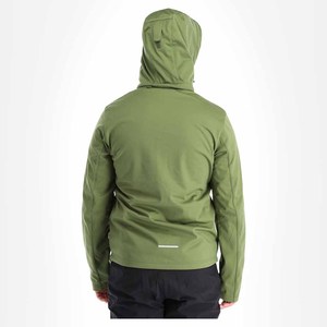 Pas cher prix nouveau design vente en gros directe d'usine nouveau style veste Softshell en toile coupe-vent à capuche pour hommes avec logo à l'avant - Product Image 3