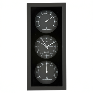 "Black 12x26cm JUSTAMINUTE Modern Wall <b>Clock</b>" - Product Image 2