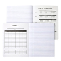 Cuaderno de composición personalizado con impresión de mármol, cuaderno cosido con renglones anchos y logotipo personalizado