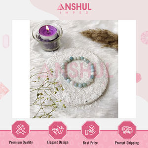 Bracelets en perles d'amazonite facettées, lisses et polies, de qualité supérieure, fabriqués à la main, extensibles, pour la méditation et l'aromathérapie - Product Image 4