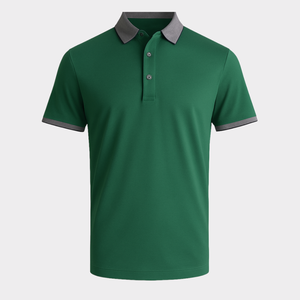 Wholesale Breathable <b>Black</b> Polo <b>Shirt</b> with Grey Contrast Collar and <b>Sleeve</b> <b>Men's</b> Sportswear Golf <b>Men's</b> Polo <b>Shirts</b> In Vietnam - Product Image 1