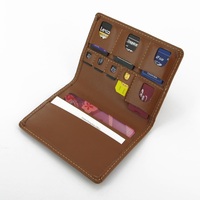 Porte-cartes personnalisé / Organisateur de cartes SD de voyage / Portefeuille noir avec porte-carte SIM