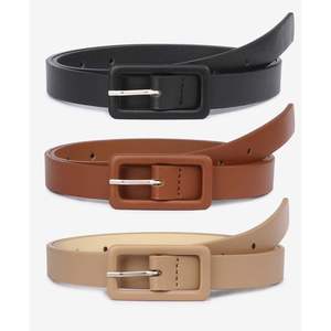 Cinturón de hebilla rectangular de estilo casual para mujer - Product Image 3