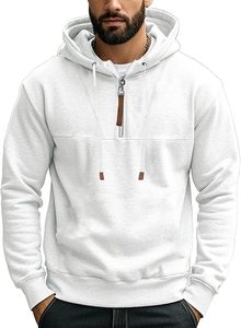 เสื้อฮู้ดผู้ชายแขนยาวแบบซิป ¼  ผ้าถักปักลายกันน้ำสำหรับฤดูหนาว บริการ OEM - Product Image 5