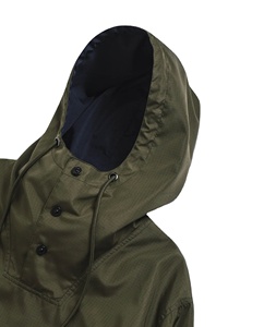 Chaqueta Cortavientos de Lona Transpirable de Alta Calidad, Personalizable, Talla Grande, Informal, Reversible, Vintage, con Capucha Delantera, Resistente al Viento - Product Image 3