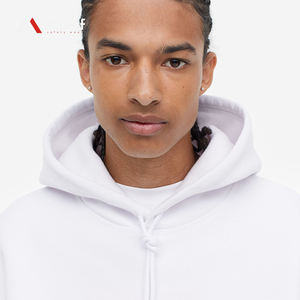 OEM Sudadera con capucha destruida con mangas largas bolsillo canguro impreso logotipo liso teñido poliéster/tela de algodón para otoño estilo de gran tamaño - Product Image 2