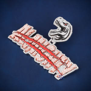 สร้อยคอเพชรโมอิสสีเงินสเตอร์ลิง925ใสแบบมี VS1ฮิปฮอปออกแบบได้ตามต้องการ - Product Image 5