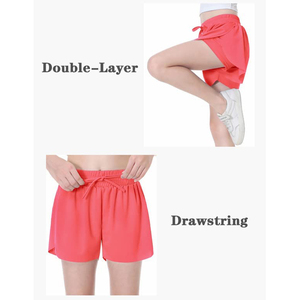 Venta al por mayor verano personalizado pantalones cortos de sudor cordón dos bolsillos laterales mujeres transpirable Casual sólido mujeres bermudas - Product Image 6