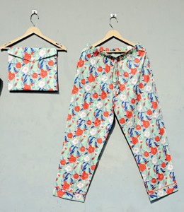 ชุดชุดนอนผ้าฝ้ายลายดอกไม้มิ้นท์ชุดนอนสตรีทสุดหรูสำหรับใส่ทุกวันสำนักงานสไตล์เกาหลีแบบเรียบง่ายสไตล์จีน - Product Image 4