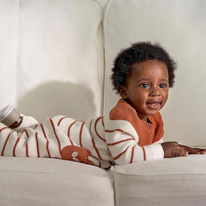 Suéter de Punto para Bebés, Mono con Cuello Acanalado, Sensación Segura y Cómoda, Jersey con Broches en las Piernas para Facilitar el Cambio de Pañal, Logotipo OEM - Product Image 5