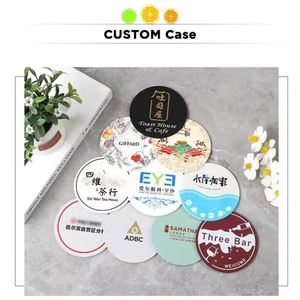 Wholesale Round Shape Silicone Cup Logo Mug Mat Coaster Non-Slip Insulation Restaurant Hotel Promo Business Gift Coasters - Product Image 4