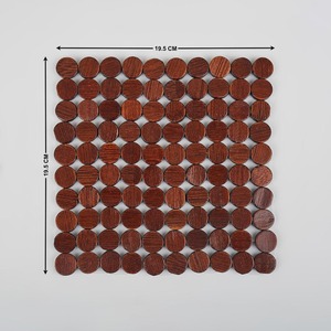 Les sets de table carrés sont fabriqués à partir de petits morceaux ronds de bambou Produits écologiques Fabriqués au Vietnam Décoration de table Vente en gros - Product Image 4