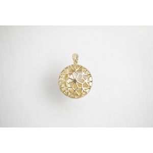 Pendentif fin plaqué or avec perle Mabe en forme de croissant de lune - Product Image 4