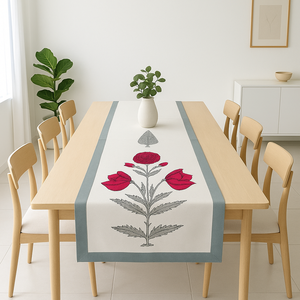 Chemin de table en coton TNT de qualité supérieure fabriqué à la main Jaipuri ethnique main bloc impression élégante feuille Design lavable en Machine pour la maison - Product Image 1