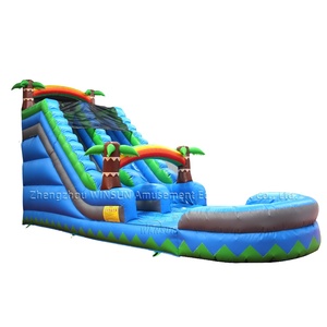 Toboggans aquatiques gonflables WINSUN de 19 pieds avec piscine, toboggans aquatiques tropicaux commerciaux pour enfants, aire de jeux extérieure - Product Image 6