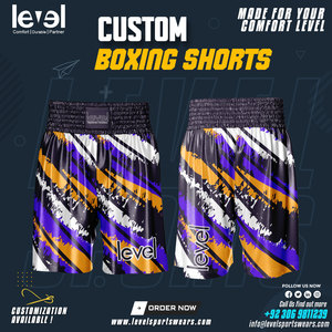 Custom logo Boxing <b>Shorts</b> <b>Mens</b> Boxing <b>Shorts</b> <b>Long</b> Boxing <b>Shorts</b> for <b>Men</b> - Product Image 4