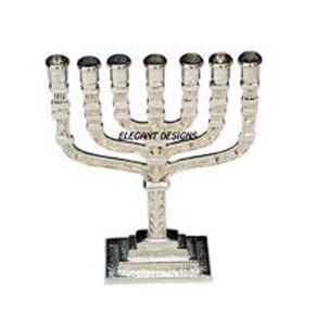 Vintage Finish Brass Menorah Candle Holder Jewish Hanukkah <b>Lamp</b> Decorative Candle Stand Home Decor - Product Image 1