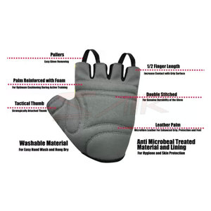 Gants de musculation unisexes avec logo personnalisé, sangle de poignet réglable antidérapante, poignées en cuir pour la salle de sport et la remise en forme - Product Image 2