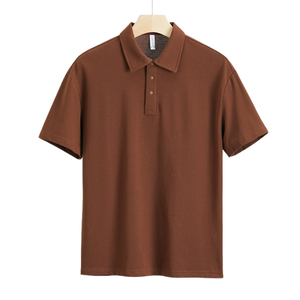 Polo de haute qualité pour hommes Logo personnalisé Tissu tricoté respirant Couleur unie à manches courtes ODM Durable Vêtements confortables - Product Image 2